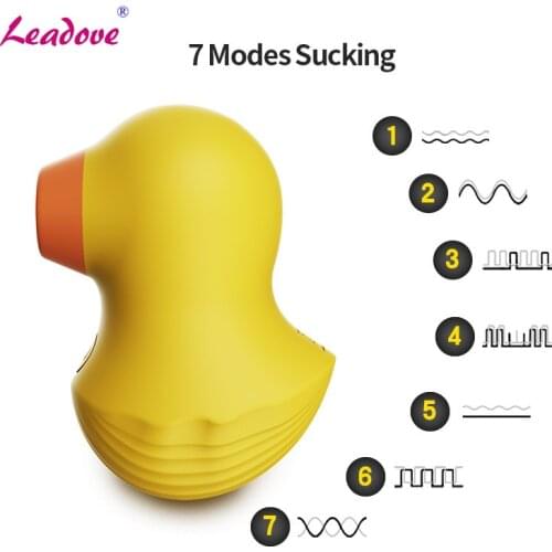 Duck Sex Sucking Toys Vibrator Powerful Clitoris Sucker Blowjob Stimulator Nipple Vagina Pussy Pump Sex Toys for Women TD0249