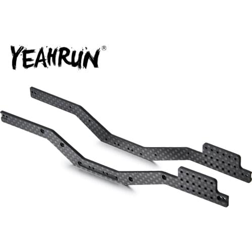 YEAHRUN 1/24 RC Crawler Car Upgrade Parts Carbon Fiber Extension Chassis Frame Rails for Axial SCX24 90081 AXI00001 AXI00002