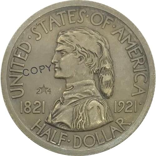 1921 United States Half Dollar 50 Cents Cupronickel Plated Silver collectibles Copy Coin