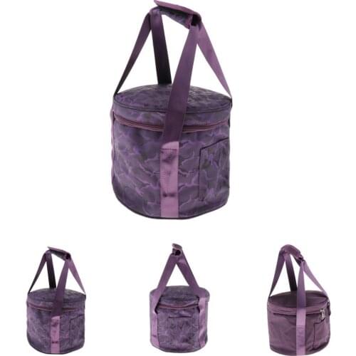 8-14 Inch Portable Crystal Singing Bowl Thickening Bag Singing Bowl Padded Storage Carrying Bag With Carrying Strap Purple