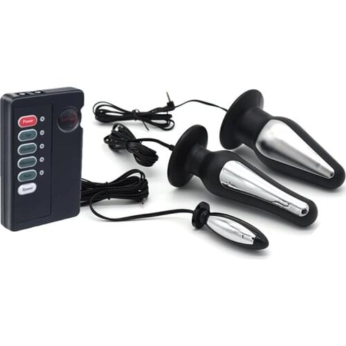 Bi-Polar Electro Shock Anal Massager Butt Plug Prostate G Spot Vaginal Electric Stimulation Medical Themed Sex Products Anal Toy