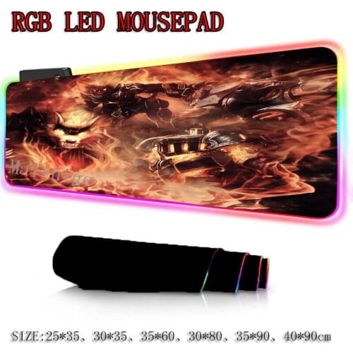 Mairuige Anime Fighter Game RGB Large Mouse Pad XXL Computer Led Backlit Surface Mause Keyboard Desk Mat 30x80cm 740x90cm L Xl