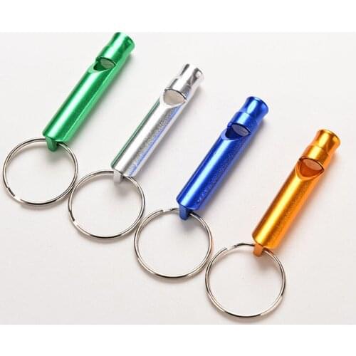 1Pc Aluminum Alloy Whistle Keyring Keychain Mini For Outdoor Emergency Survival Safety Sport Camping Hunting