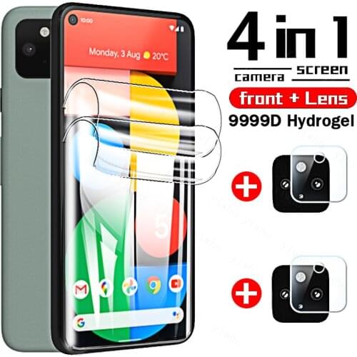 100D Hydrogel Film for Google Pixel 5 Full Cover Front Back Screen Protector Film for Google Pixel 4a 5g Film Camera Lens Glass