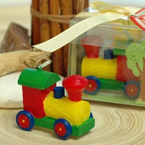 Creative Scented Birthday Weddings Candles Cartoon Trains Flameless Holder Cake For Children Gifts Birthday Wedding Decorations