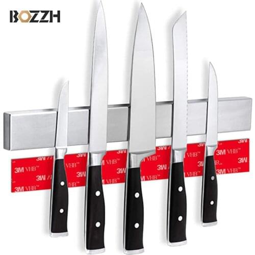BOZZH Magnetic Knife Holder Knife Holder Kitchen Bar Knife Storage Block For Metal Knife Wall Mount Magnetic Strip