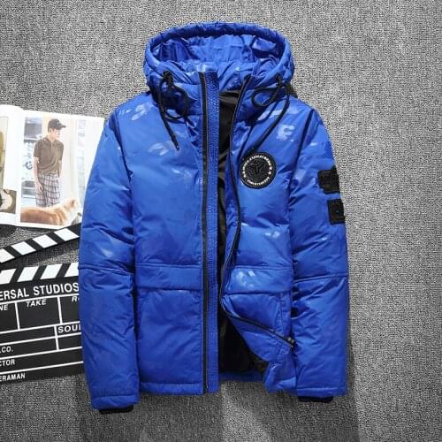 New 2018 Men Winter Jacket Mens Hooded Camouflage Parka Jackets White Mens Thick Jacket Ultralight Down Jacket Men Coat Winter
