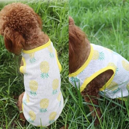 New Style Soft Summer Fashion Cute Printing Breathable Round Neck Dog Puppy Vest Pet Clothes Supplies Decor Products