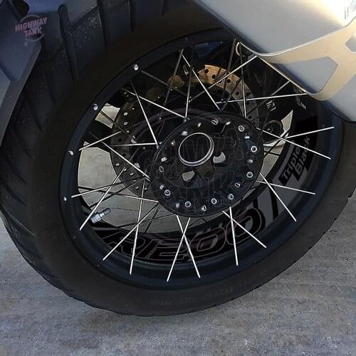 Motorcycle Front/Rear Wheel Reflective Decal Case for BMW R1200GS Adventure 2006-2021 Triple Black Edition
