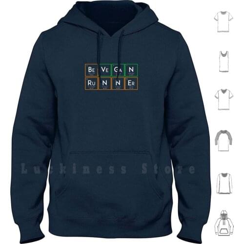 Be Vegan Runner hoodies long sleeve Vegan Runner Periodic Table