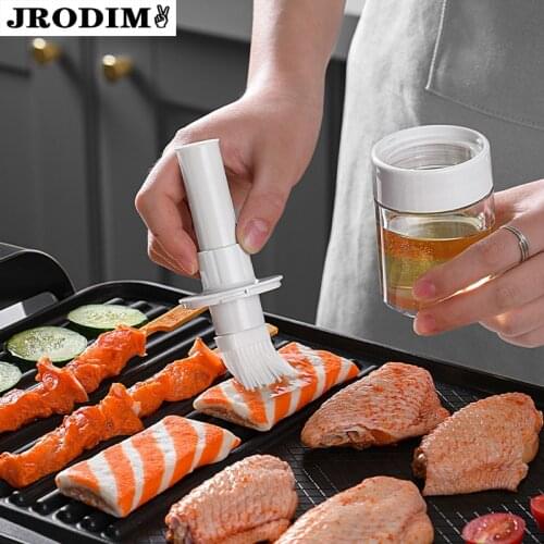 Portable Silicone Oil Brush Bottle BBQ Liquid Oil Honey Brushes Baking Pastry Butter Cheese Brush Kitchen BBQ Tools Accessories