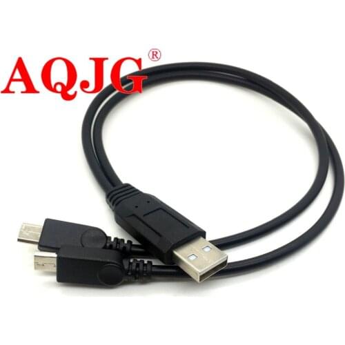 1pcs miro usb Dual data transfer cord charge cable USB female male 2 Micro USB splitter charging 2 for Android phone AQJG