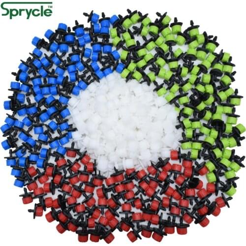 30-800PCS Garden 4/7mm Adjustable Dripper Greenhouse Sprinkler Micro Drip Irrigation Watering Anti-Clogging Emitter 1/4inch Hose