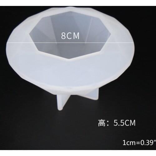 DIY Crystal Epoxy Mold Oversized Diamond Molds UV Resin Necklace Pendant Mould