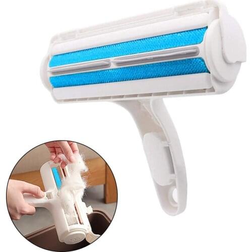 Pet Hair Easy-Remove Roller Dog Cat Fur Brush Furniture Automatically Store Easy-Clean Lint Brush for Home Sofa Clothes Floor