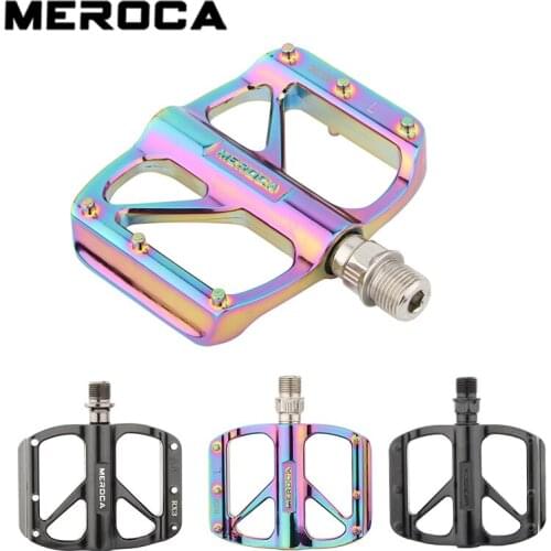 MEROCA Bicycle Pedal Mountain Bike Aluminum Alloy Non-slip Pedal Folding Bicycle DU/bearing Pedal Bike Pedals Clipless Pedals