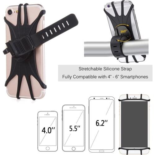 Bicycle Phone Holder For iPhone Samsung Universal Mobile Cell Phone Holder Bike Handlebar Clip Stand GPS Mount Bracket