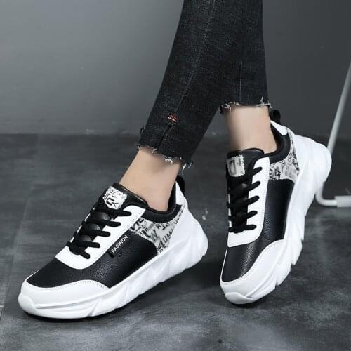 New Women Breathable PU Leather Sneakers Running Flat Shoes Sport Shoes Breathable Casual Shoes Women Chaussure Femme Sapatos