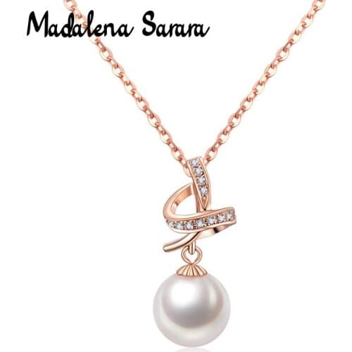 MADALENA SARARA Saltwater Pearl Akoya Pearl Pendant Necklace Single Pearl Chain Women Necklace