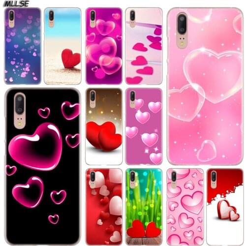 Sweet heart and pink love Fashion Hard Case Cover for Huawei P30 P20 P10 P9 P8 Lite 2017 P30 P20 Pro Mini P Smart 2019 Cover Hot