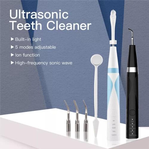 Electric Spatula Dental Ultrasonic Scaler Tartar Removal Portable Dental Scaler Calculus Remove Dental Ultrasound Tooth Whiten
