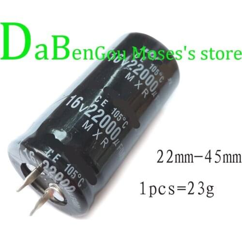 16v 22000uf Capacitors +/- 20% Electrolytic Capacitance Radial 22x45mm Capacitor