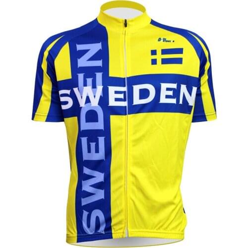 2018 Cycling Jersey Short Sleeve Sweden sport Cycling clothing hombre Mens Cycling Jersey Cycling Clothing Bike Shirt Summer mai