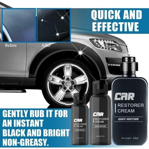 30/50/100ml Car Plastic Parts Retreading Agent Auto Interior Cream Panel Agent Car Polish Wax Plastic Leather Retreading Agent