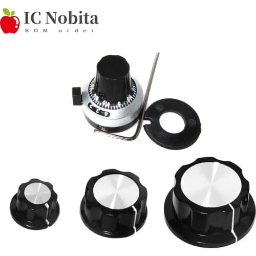 3590S WXD3-13-2W MF-A01/A02/A03/A04/A05 Potentiometer knob Bakelite knob cap Scale piece 6mm 4.8mm inner hole Scale knob cap