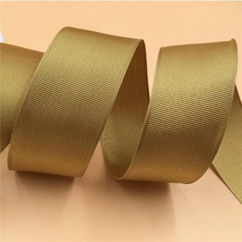 N2039 38mm X 25yards Net Golden Wired Edge Metallic Grosgrain Ribbon. Gift Bow,Wedding,Cake Wrap,Tree Decoration,Wreath