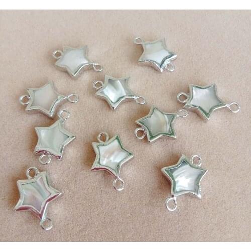 5 PCS /LOT 100% sea-shell pearl with star shape,pendant with 2 hanger ,DIY PEARL BEADS-18 mm