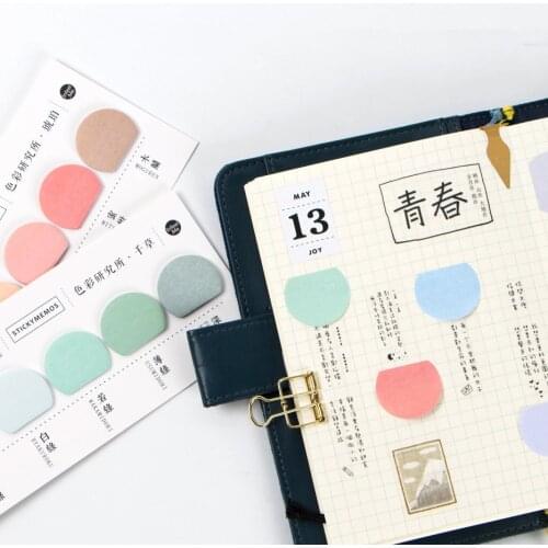 6 pcs/Lot Gradient color memo pad Message note Guestbook Sticky notes Planner agenda Office supplies material escolar FM664