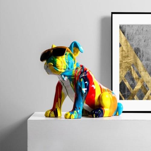 Large bulldog dog ornaments floor home decoration pet memorial decorations for home accessories figurine ornaments home modern