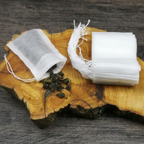 Tea Bags 100Pcs/Lot Bags for Tea Brewing 5.5 X 7CM Food-Grade Filter Bag for Tea with String Heal Seal Empty Teabags Package