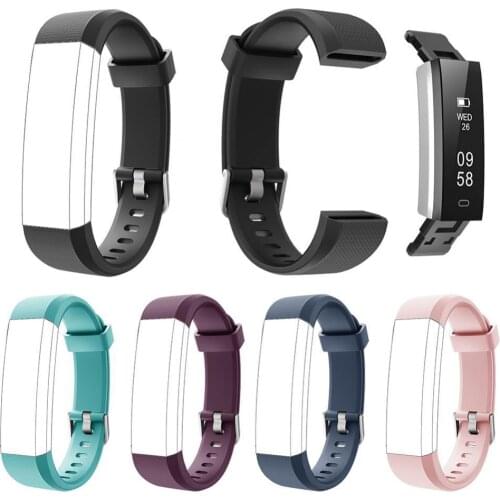 Colorful Watch Strap For ID115U HR Replacement Sport Soft Silicone Adjustable Wrist Rope Band Screen Protector Case Easy Install