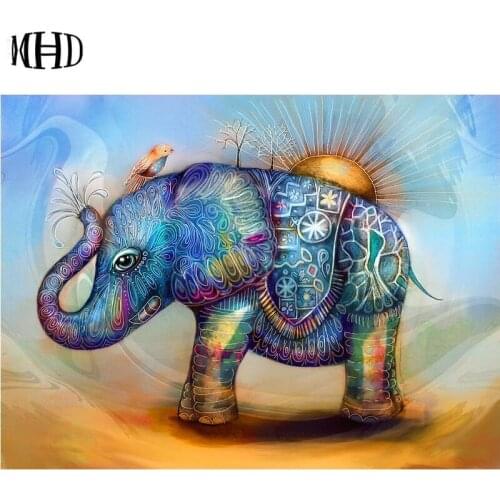 DIY Diamond Embroidery Crystal Elephant Diamond Painting Animal Sewing Thread Diamond Mosaic Diamond Cross Stitch Crystal