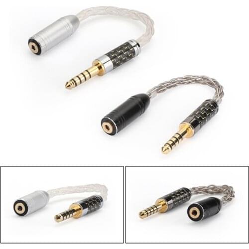 Areyourshop Hand-made High Fidelity Headphone Conversion Cable 8 Core Audio Cord 2.5 Female to 4.4 Male HIfi Plug