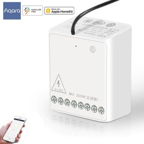Aqara Two-way Control Module Wireless Relay Controller 2 Channel Work For Mijia APP & Home Kit Control Module from xiaomi youpin