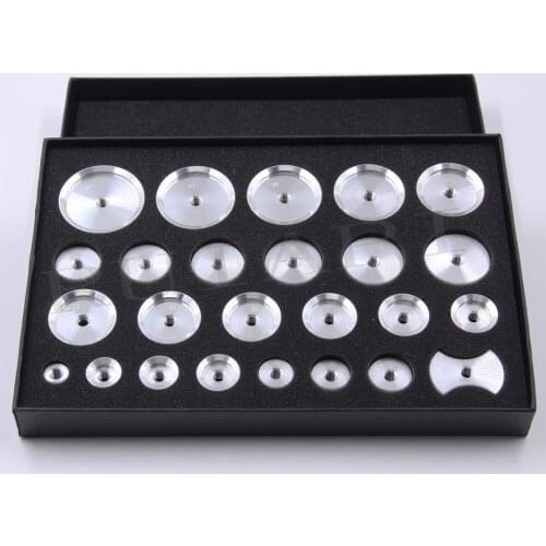 Free Shipping Aluminum Threaded Case Dies Set of 25 Watch Repair Tools