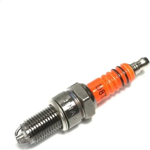 Wholesale 10pcs Spark Plug D8TC for Motorcycle Dirt Bike ATV Quad Motard Moped Buggy Scooter Motocross Three-Electrode