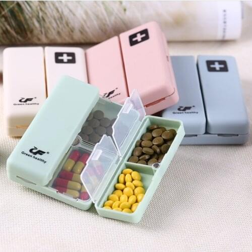 Nordic plastic storage box 7 grids divided into magnet pill box travel portable week reminder storage pill box