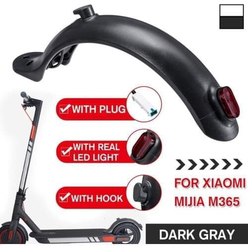 Durable Scooter Mudguard for Xiaomi Mijia M365 M187 Pro Electric Scooter Tire Splash Fender with Rear Taillight Back Guard Wing