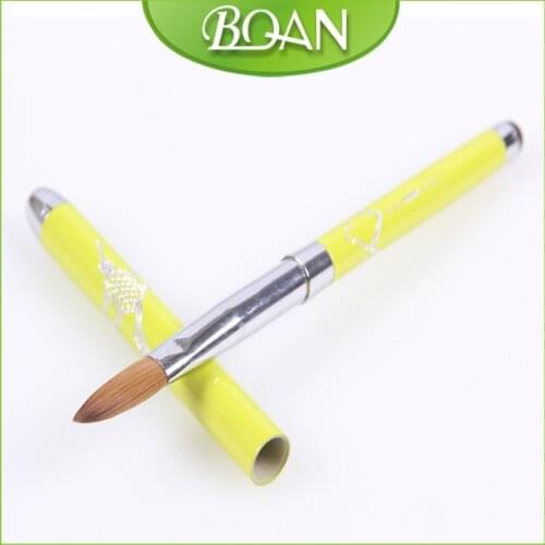 Retail 1 Pcs New Design #8 Nail Kolinsky Brush Crystal Nail Pen Nail Acrylic Pen