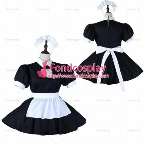 Sissy maid cotton dress lockable Uniform cosplay costume Tailor-made[G2278]