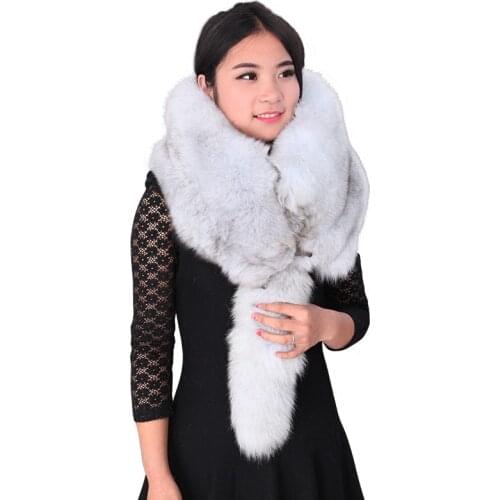 Fox skin men and women fox fur scarf whole fox fur blue fox real fur collar fox fur shawl
