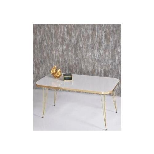 Modern Square Gold White Wire Medium coffee table coffee tables table basse furniture living room table