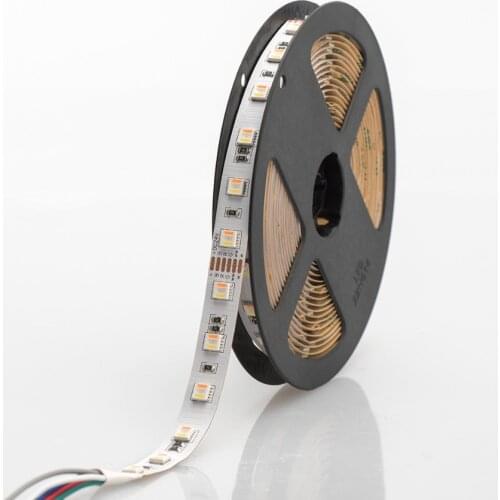 RGB+CCT LED Strip 5050 60led/meter 12V 24V 5 in 1 chips CW+RGB+WW Flexible Dual White Temperature Adjustable RGB LED Stripe