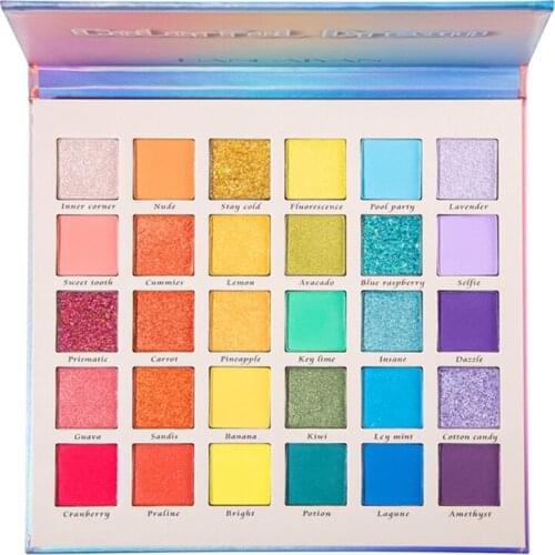 G99E 30 Colors Eyeshadow Makeup Palette High Pigmented Shimmer Matte Glitter Set