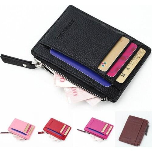 New Fashion Wallet Slim Money Credit Card Holder ID Business Men/Women leather Purse Handbag