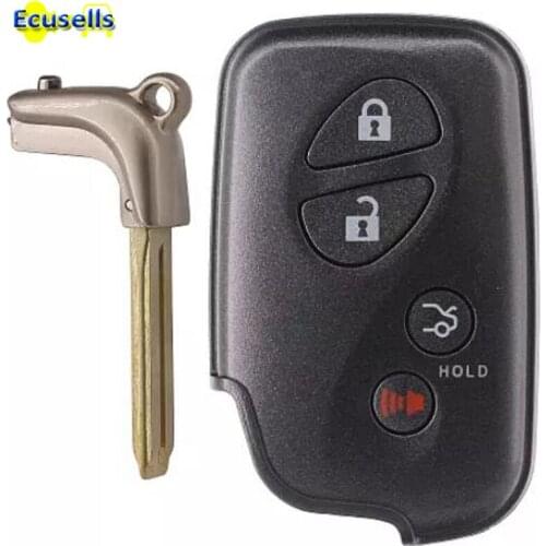 Smart Remote Key 3+1 button FSK433.92MHz-5290-ID74-WD03 WD04 for Lexus for Toyota Camry Reiz Pardo 2010-2013 Emergency Key TOY48